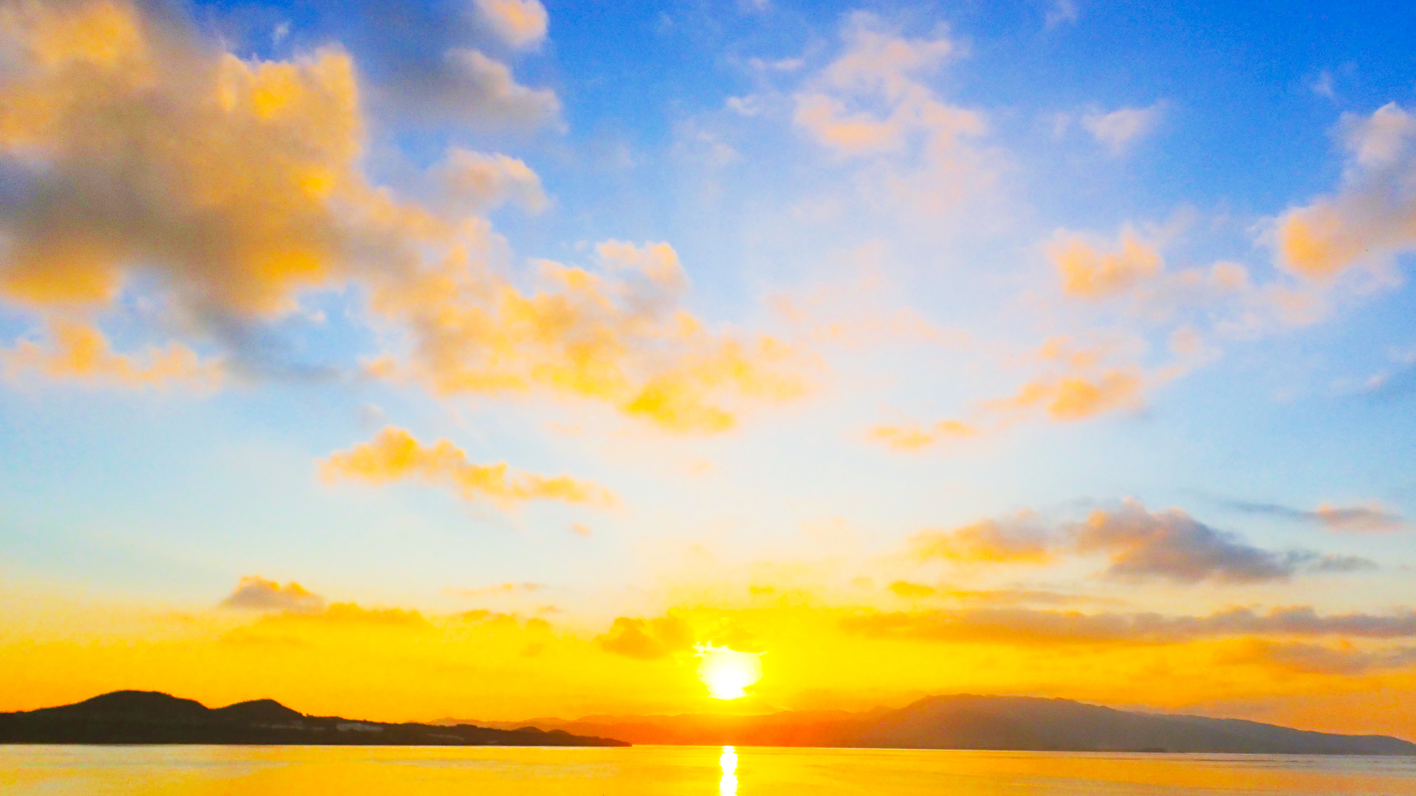 小浜島の夕日の絶景