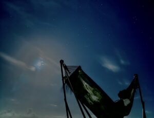 小浜島の星空と月夜のハンモック